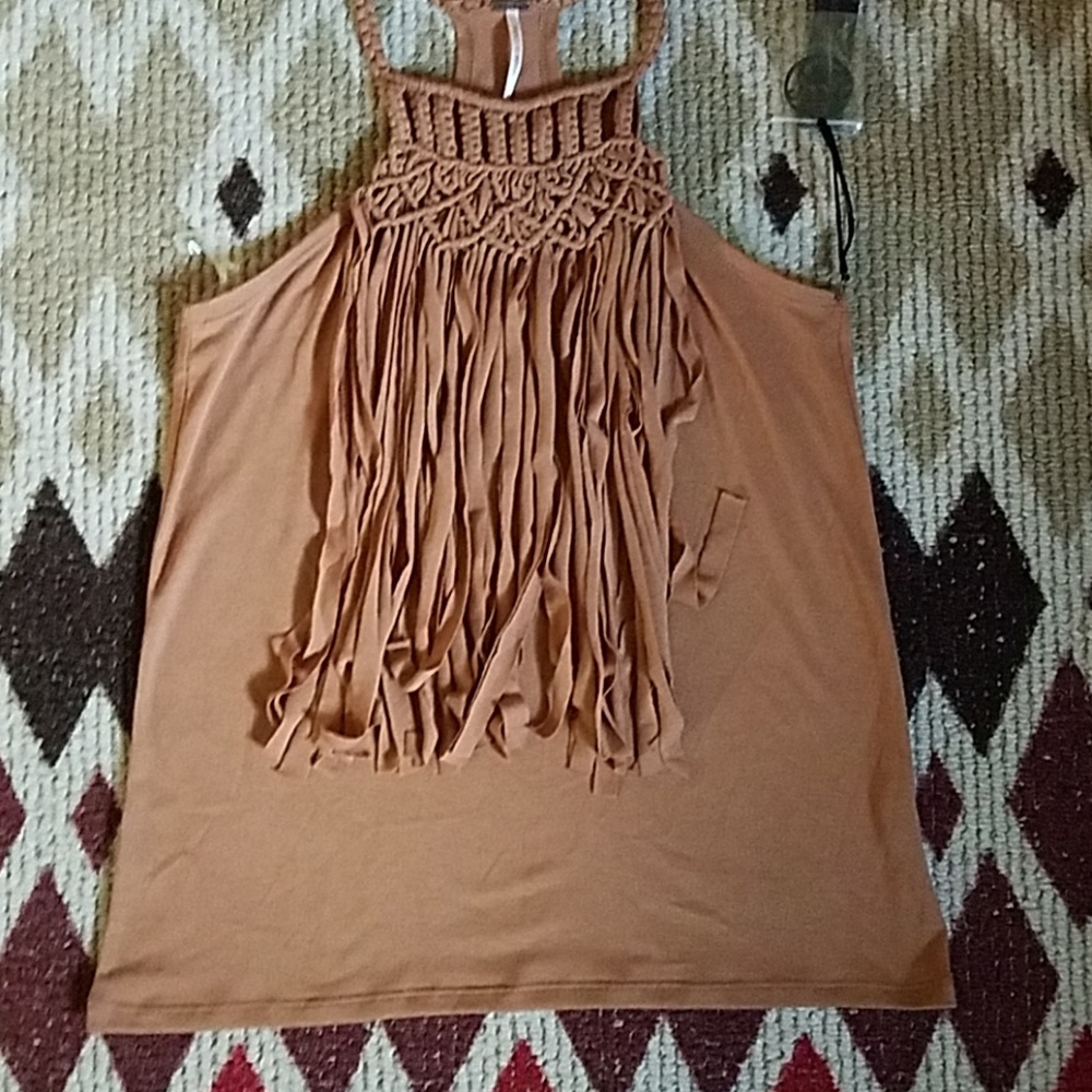 Racer back braided strap top